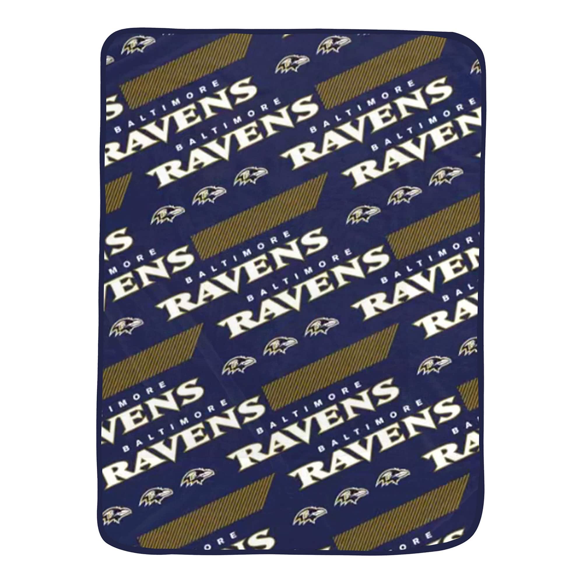 Pegasus - Baltimore Ravens 60" x 72" Slanted Half-Stripe Wordmark Ultra Soft Blanket - Multicolor