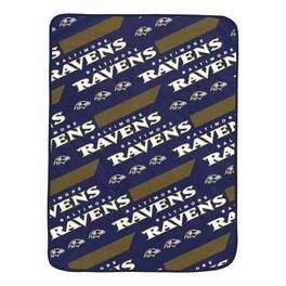 Pegasus - Baltimore Ravens 60" x 72" Slanted Half-Stripe Wordmark Ultra Soft Blanket - Multicolor