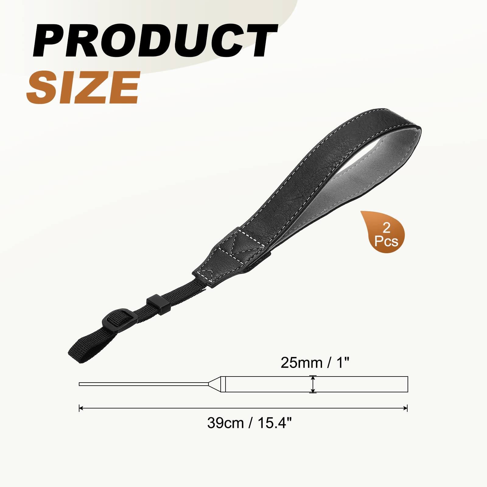 PRODUCT SIZE  
2 Pcs  
25mm / 1"  
39cm / 15.4"