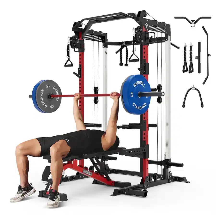 Mikolo Power Rack Cage, Weight Rack,Multi Function Squat Rack with
