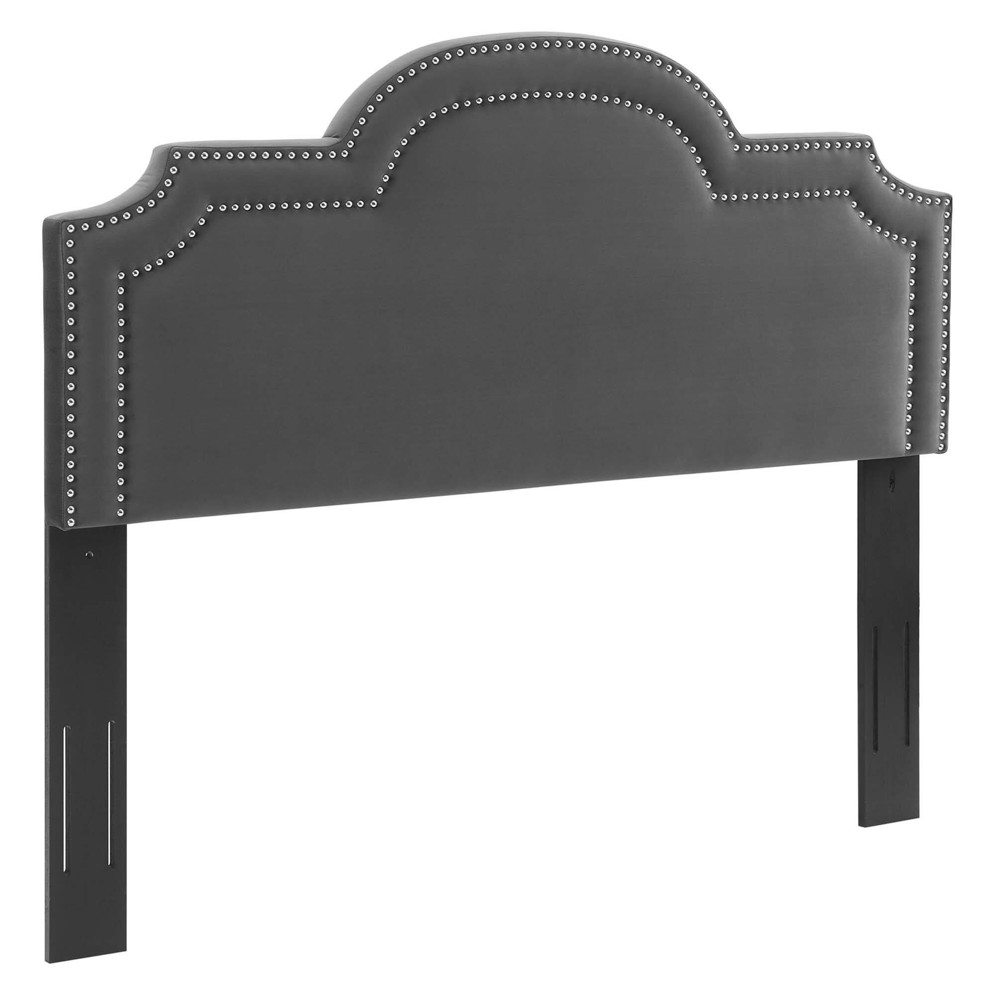 Front. Modway - Belinda Performance Velvet Twin Headboard by Modway - Charcoal.