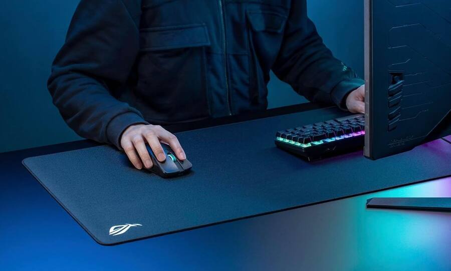 Alt View 3. ASUS - ASUS ROG Hone Ace XXL Gaming Mouse Pad -(Hybrid Cloth, Water-Resistant, Anti-Slip Base, 35.4x15.7 in) - Black.