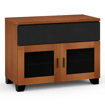 Front. Salamander Designs - Salamander Designs Chameleon Collection Elba 329 Twin Speaker Integrated Cabinet - American Cherry.
