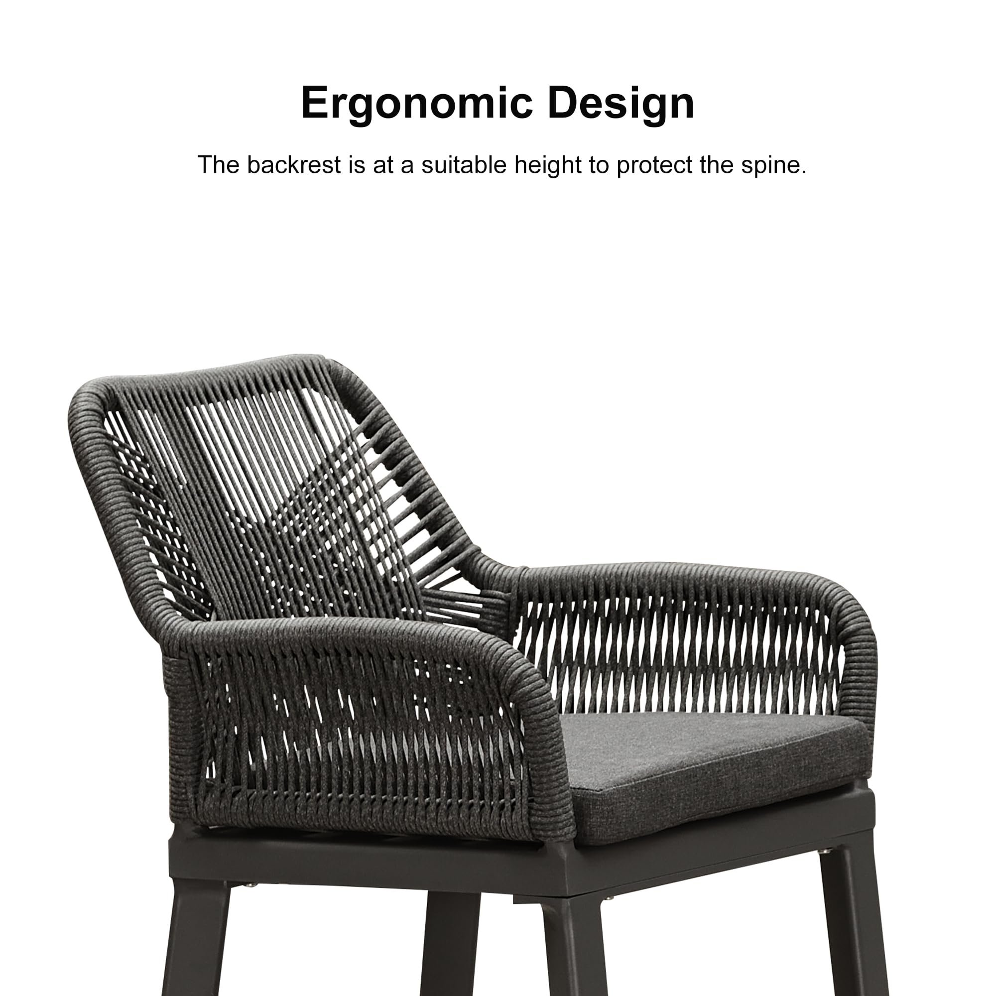 Ergonomic Design  
The backrest is at a suitable height to protect the spine.