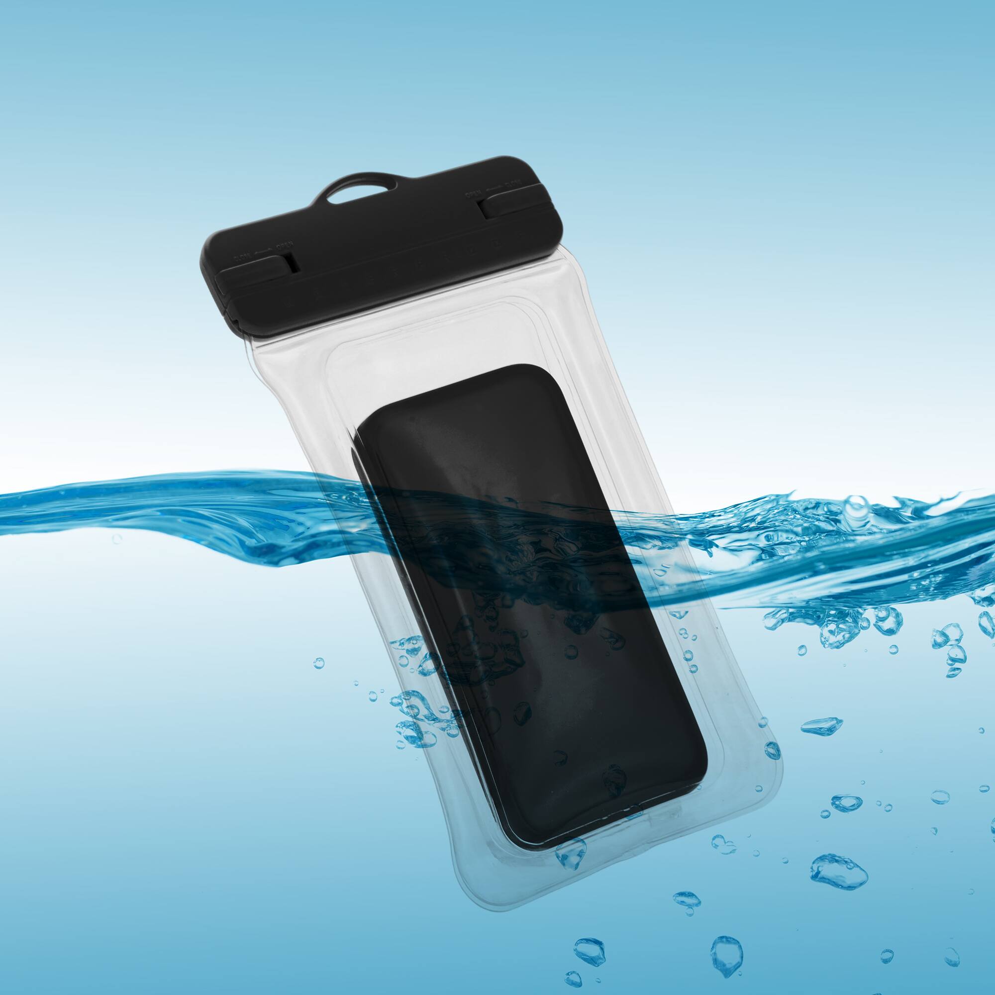 Alt View 3. Unique Bargains - 2pcs Inflatable Mobile Waterproof Bag Universal Waterproof Case Compatible for Phone 4.92"x9.65" - Black.