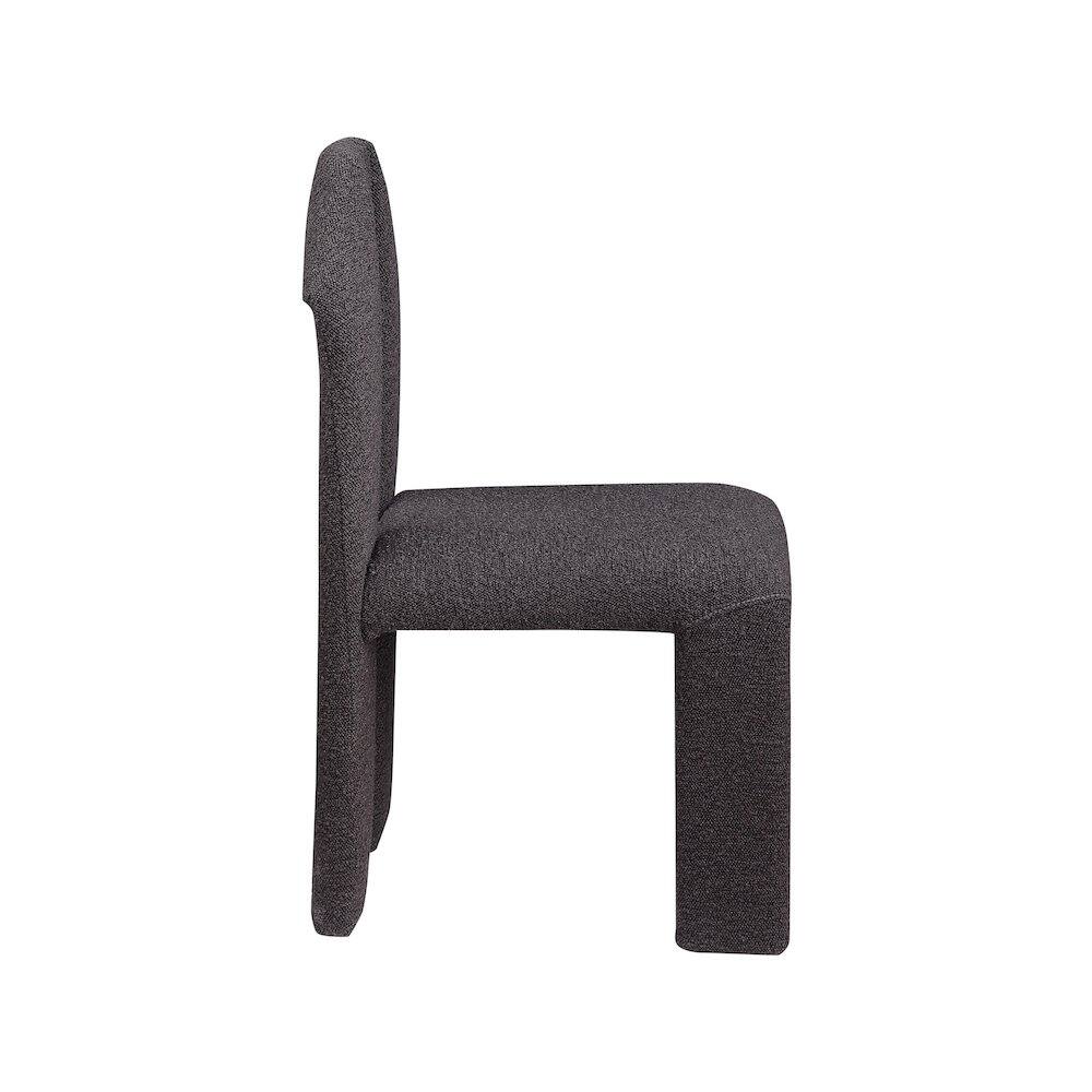 Alt View 2. Meridian Furniture - Bennett Brown Boucle Fabric Dining Chair, Set of 2 - Brown.