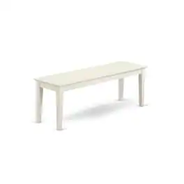 FurniFact - Elegant Solid Wood Dining Bench Sturdy Wooden Bench for Table - White