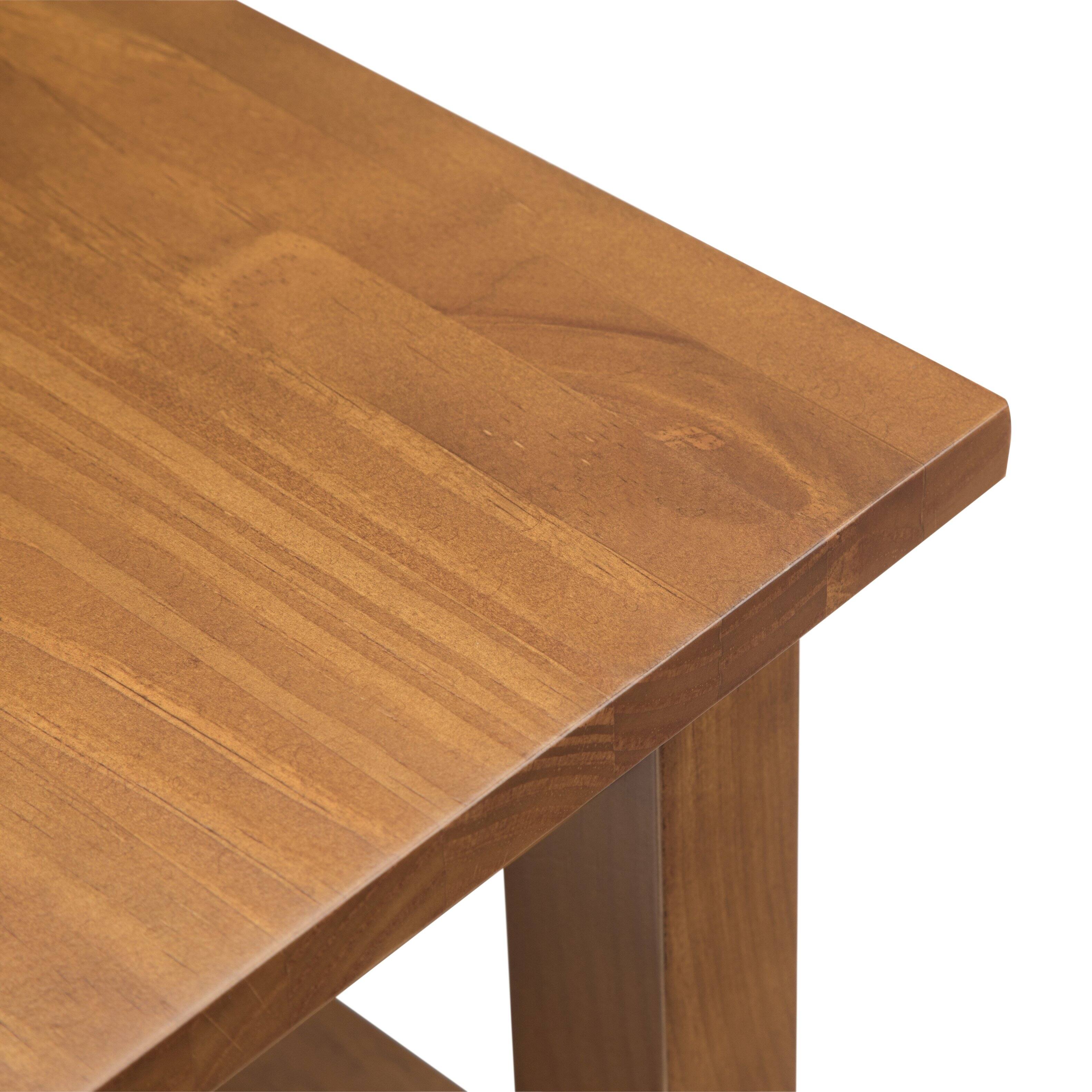 Alt View 15. Simpli Home - Warm Shaker Narrow Side Table - Light Golden Brown.