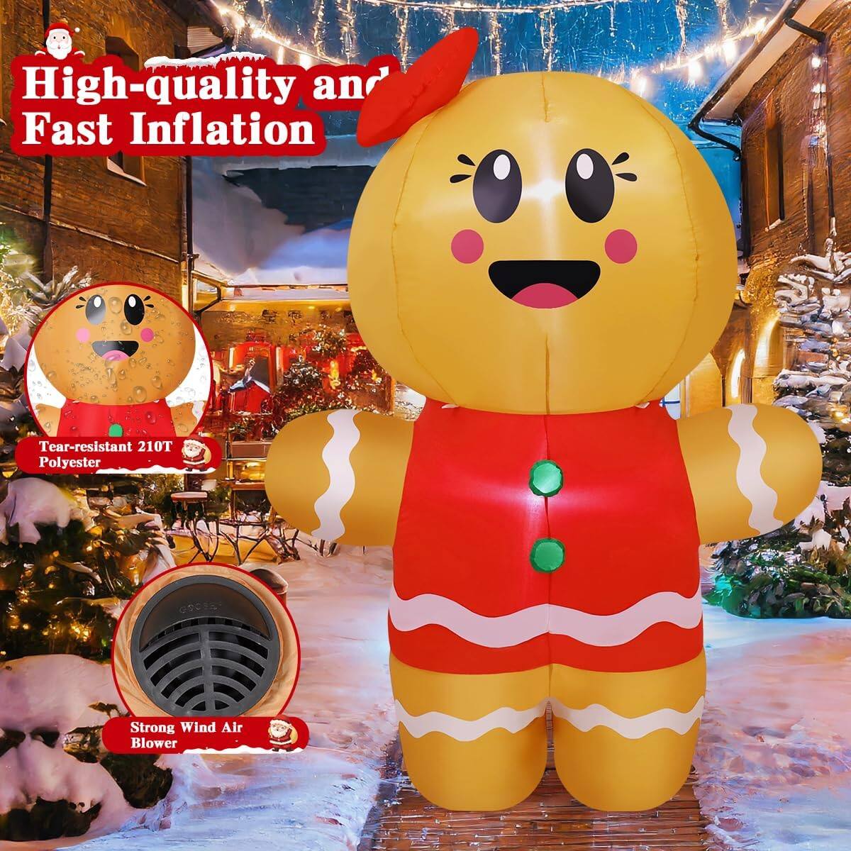 High-quality and Fast Inflation  
Tear-resistant 210T Polyester  
Strong Wind Air Blower