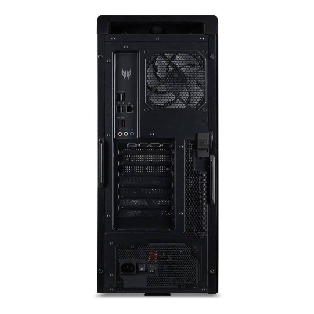 Back. Acer - Predator Orion - Desktop Intel Core i7-13700F 1.50GHz 16GB RAM 1TB SSD W11H | PO5-650-UR12 | DG.E3CAA.002 - Black.