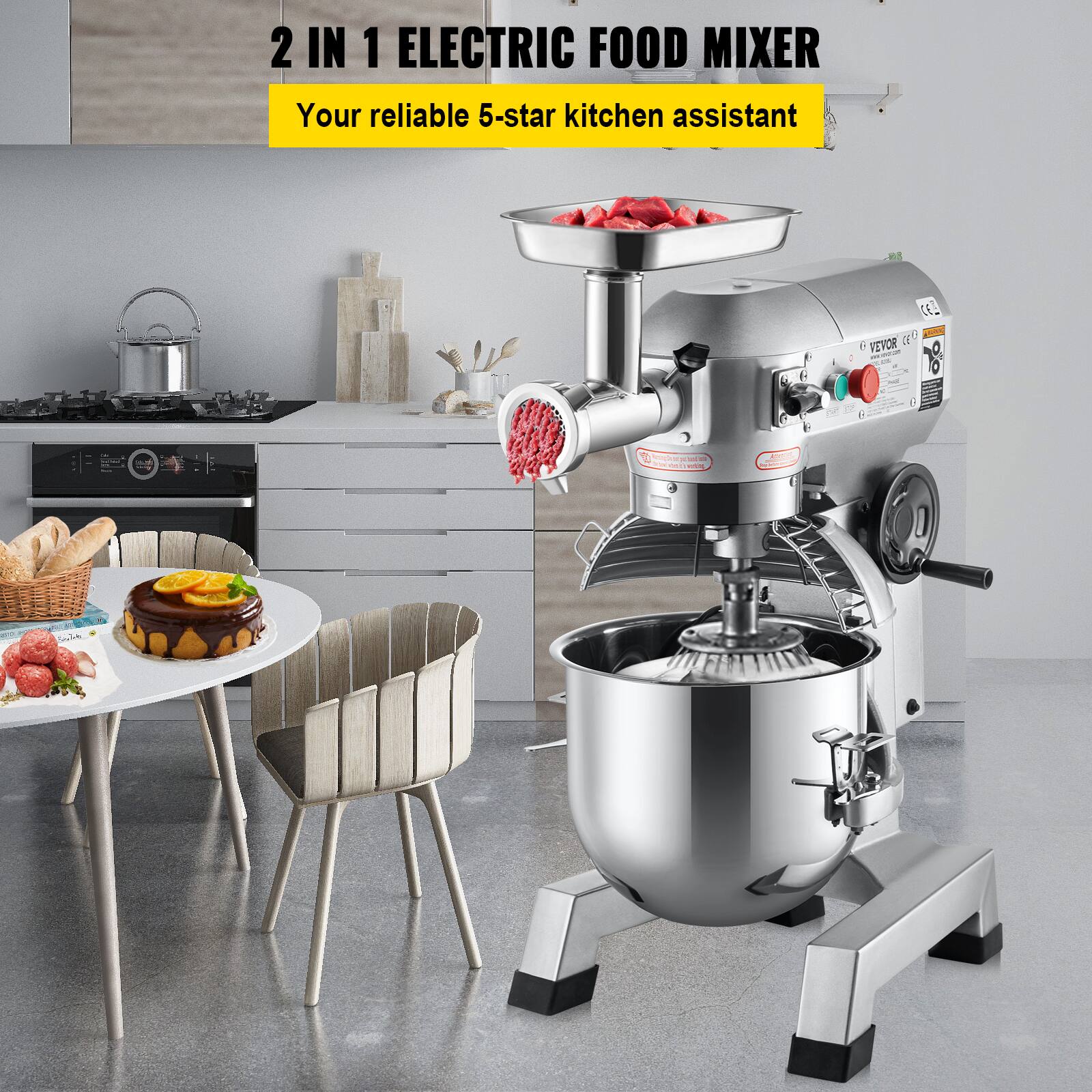 2 IN 1 ELECTRIC FOOD MIXER  
Your reliable 5-star kitchen assistant