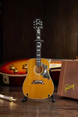 Axe Heaven - Gibson Dove Original Antique Natural Mini Acoustic Guitar Replica Collectible - Collectibles - Multicolor