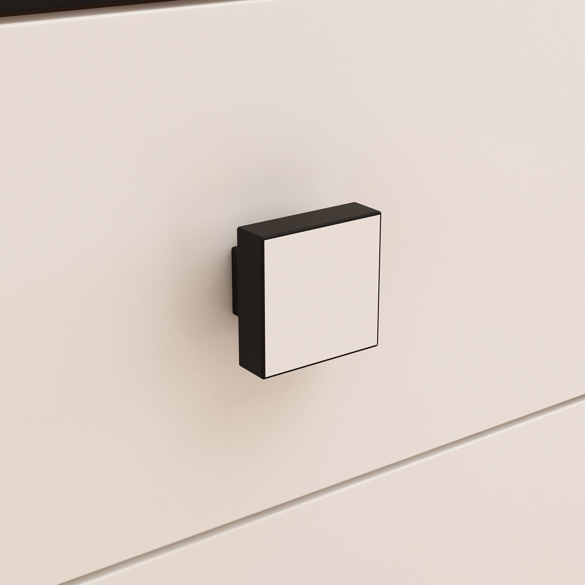 Alt View 7. FUFU & GAGA - Modern Minimalist 8-Drawer Dresser - Black and White Storage Tower with Large Drawers for Bedroom Clothes Organizer - White.