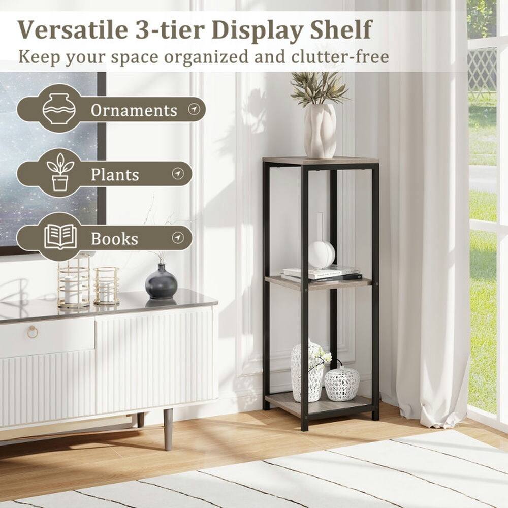 Versatile 3-tier Display Shelf  
Keep your space organized and clutter-free  

- Ornaments  
- Plants  
- Books