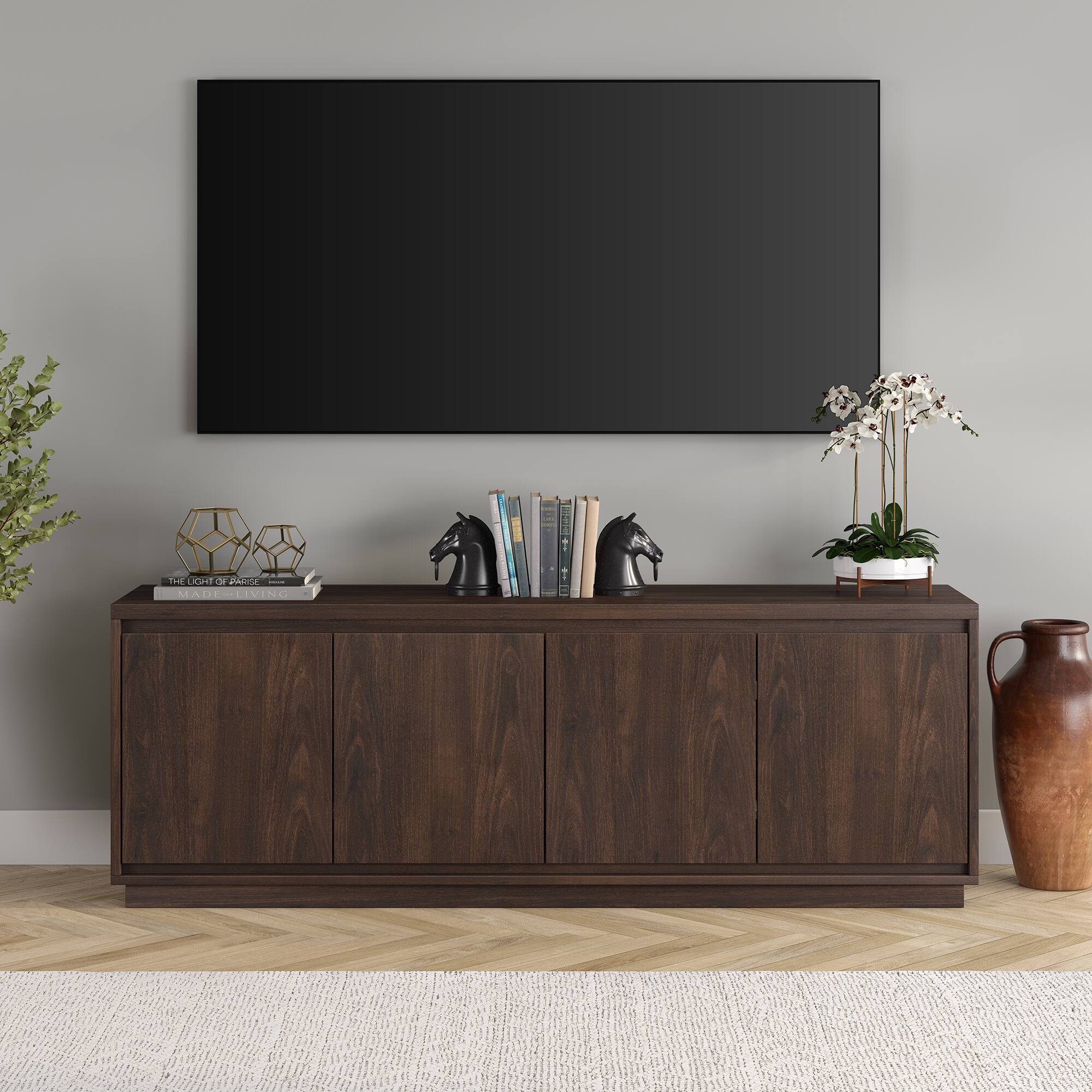 Alt View 1. Camden&Wells - Presque TV Stand Fits Most TVs up to 75 inches - Alder Brown.
