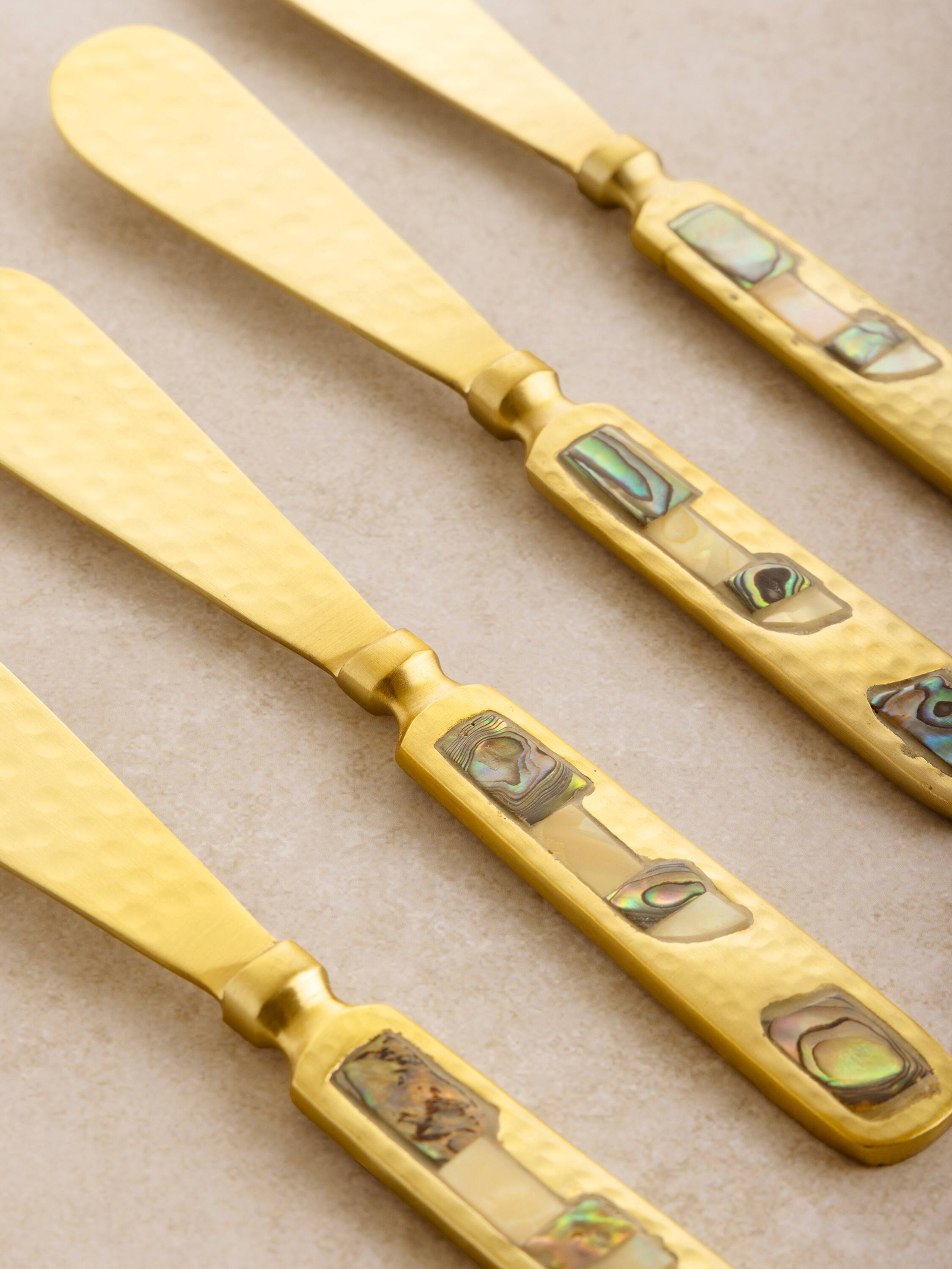 Back. GAURI KOHLI - Sisley Butter Knives - Matte gold.