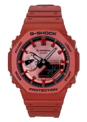 G-SHOCK ADJUST LIGHT G-SHOCK CASIO C SHOCK RESIST WR 20BAR T 1.27 HNO 20 MODE MUTE AEM s1e START PROTECTION