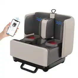 Comfier - 2-in-1 Foot And Calf Massager & Foot Rest with APP Control - Black