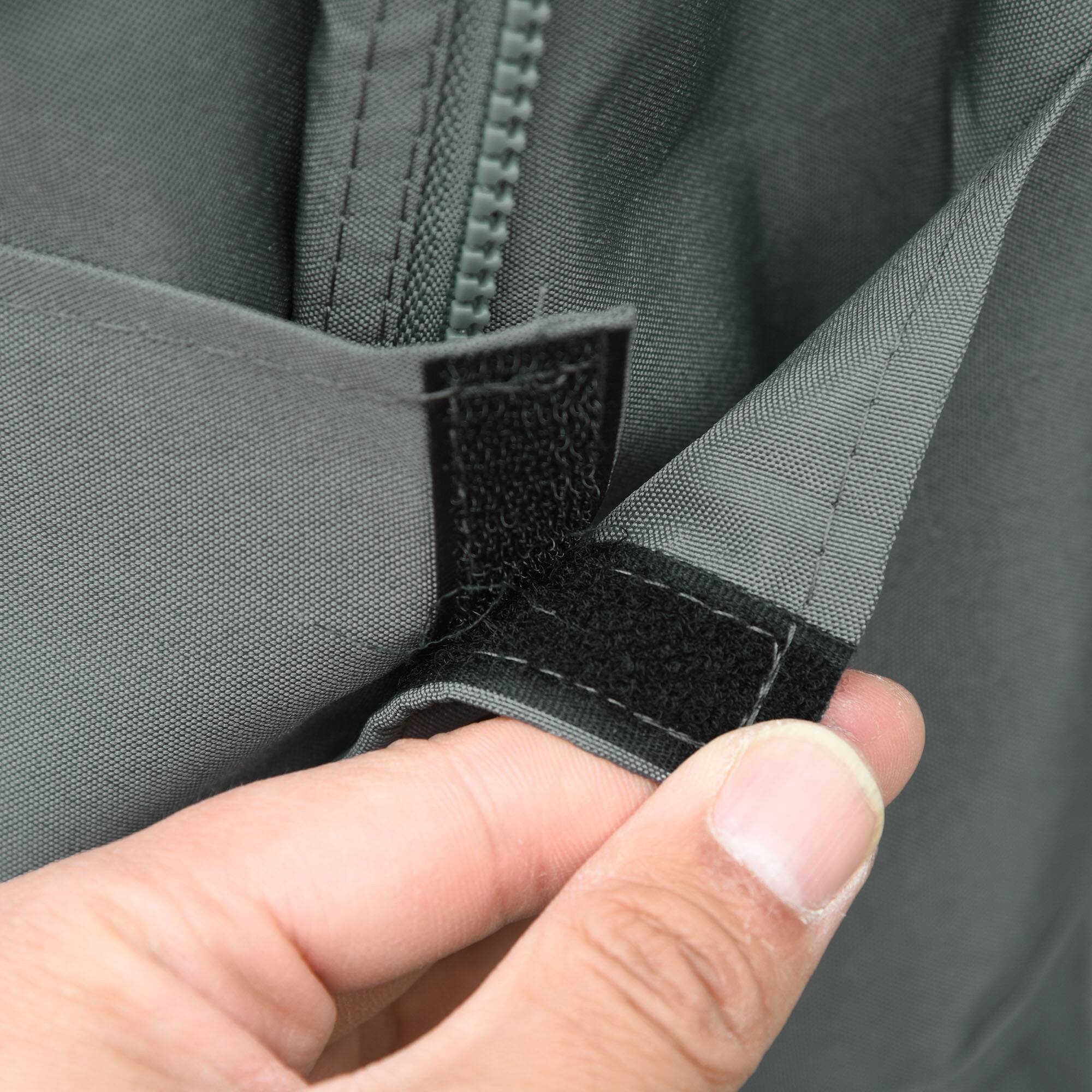 Alt View 8. Outsunny - 10' x 12' Universal Gazebo Sidewall Set with Panels, Hooks and C-Rings Included for Pergolas and Cabanas - Dark Gray.