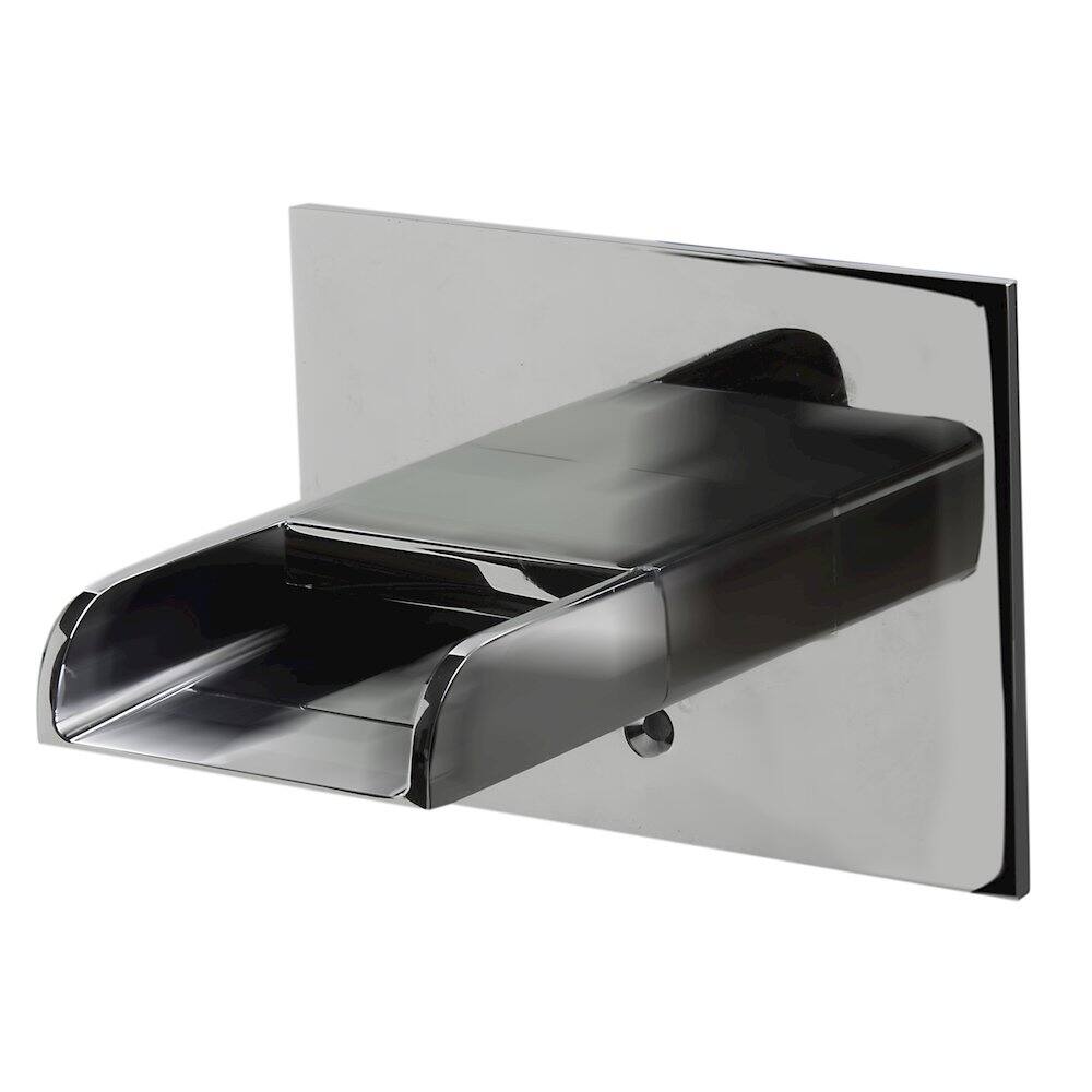 Front. Alfi - Polished Chrome Waterfall Tub Filler - Silver.