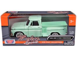 1966 GMC C1000 Fenderside Pickup Truck "Timeless Legends" Series 1/24 Diecast Model Car by Motormax - Light Green