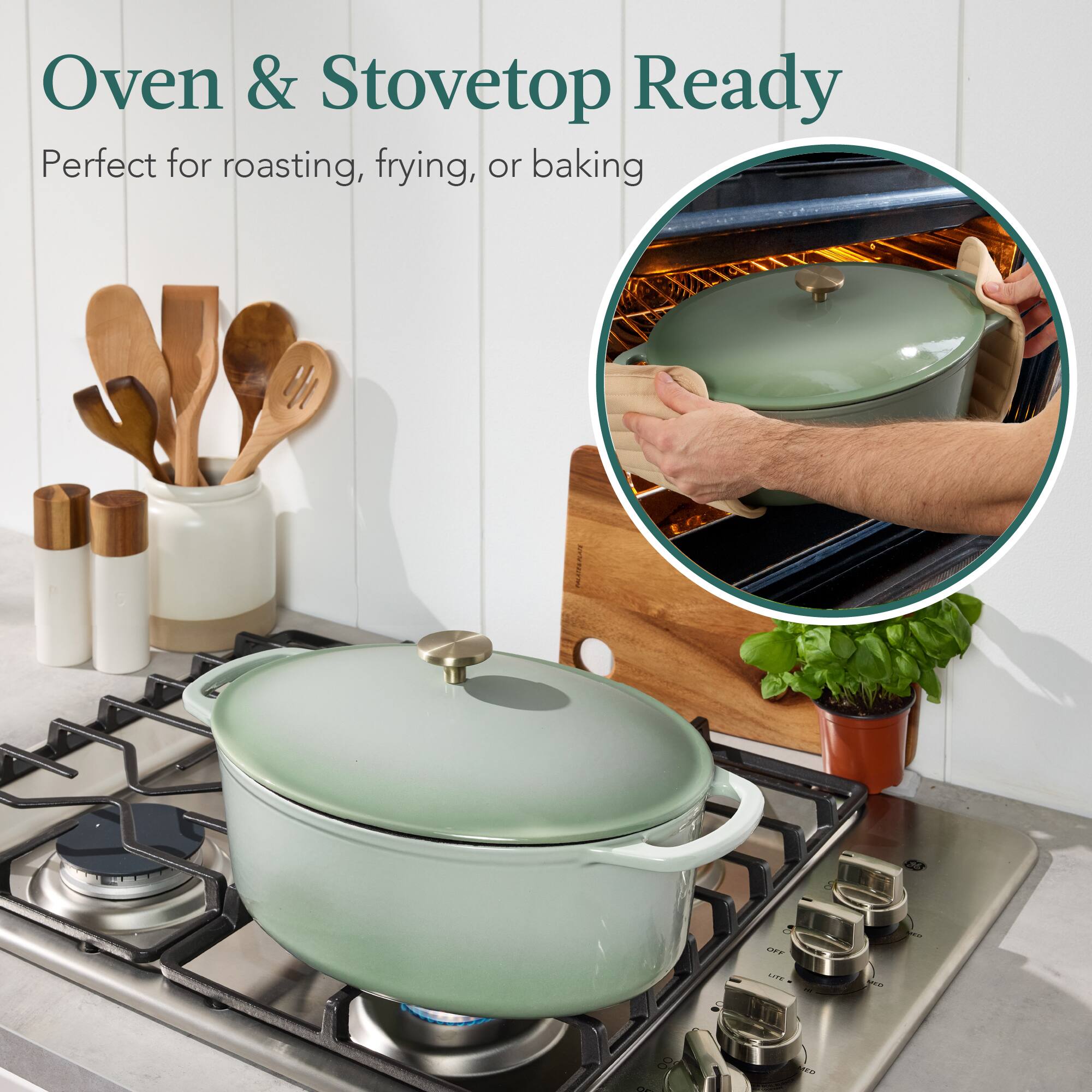 Oven & Stovetop Ready  
Perfect for roasting, frying, or baking