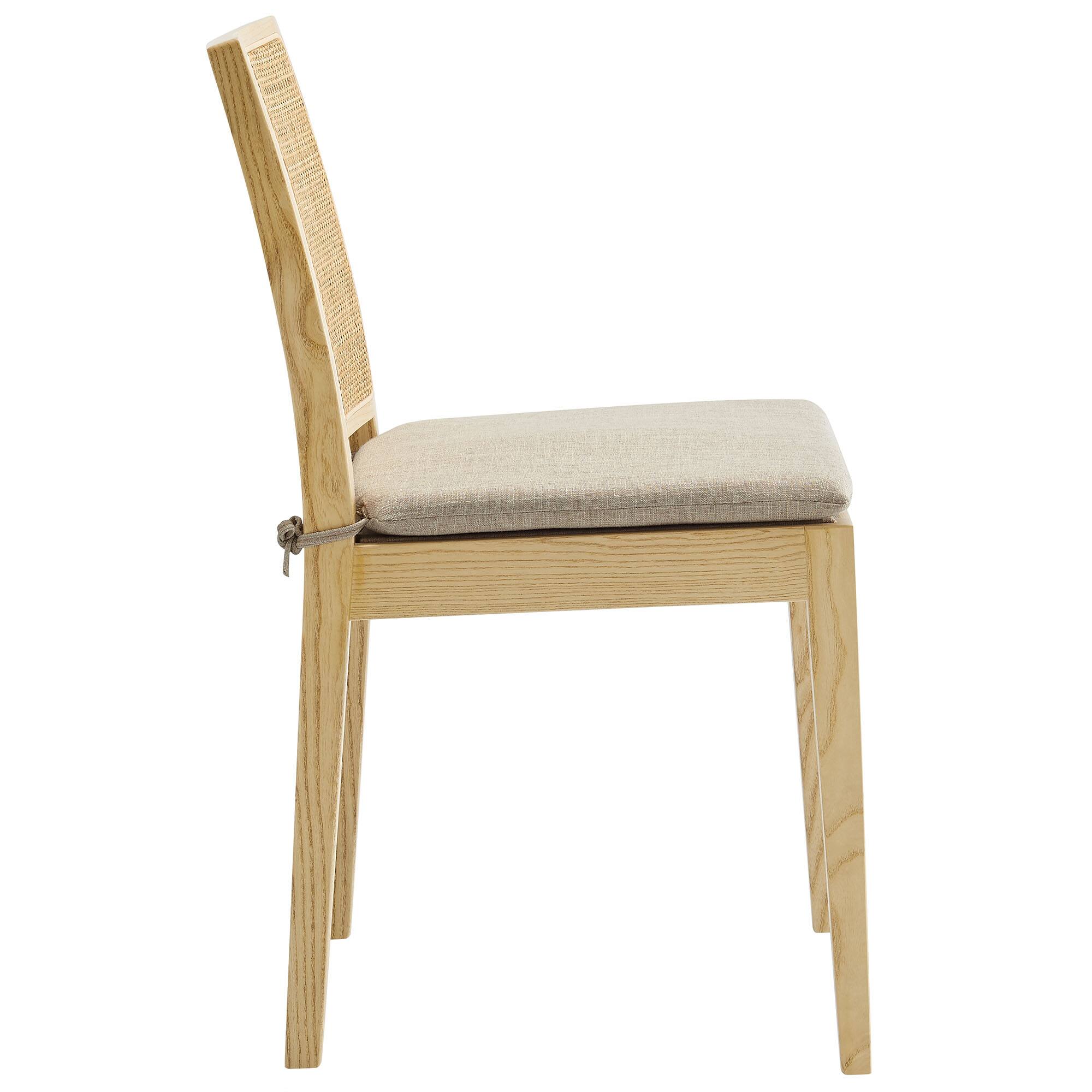 Alt View 2. Modway - Ovard Wood and Rattan Dining Chair by Modway - Natural.