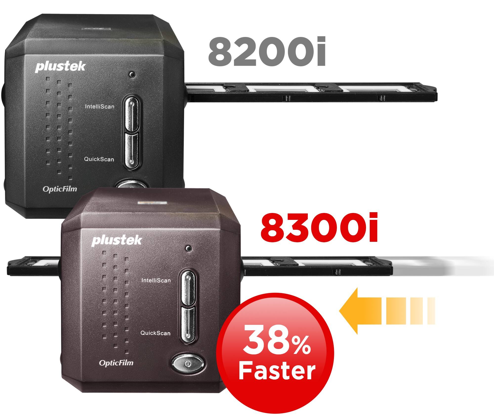 Alt View 2. Plustek - Plustek OpticFilm 8300i SE - 35mm Film Scanner + SilverFast SE Plus 9 , 38% faster then 8200i , Windows and Mac Support.