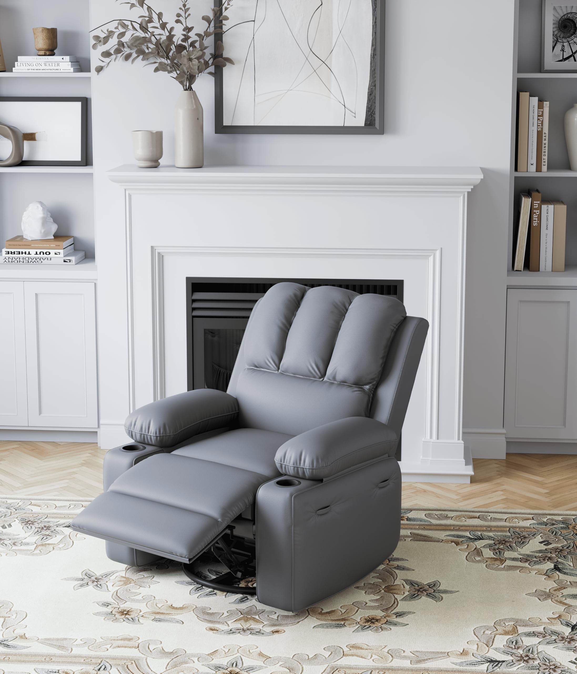 Sure, here is the corrected and grouped text from the image:

**Left Shelf:**
- LIVING ON WATER
- LIVING ON WATER

**Fireplace Mantle:**
- LIVING ON WATER
- LIVING ON WATER

**Right Shelf:**
- In Paris
- In Paris
- In Paris

**Additional Text:**
- IVING CTS BAIER
- In Paris
- ADENE OUT
- AOX
- GMME