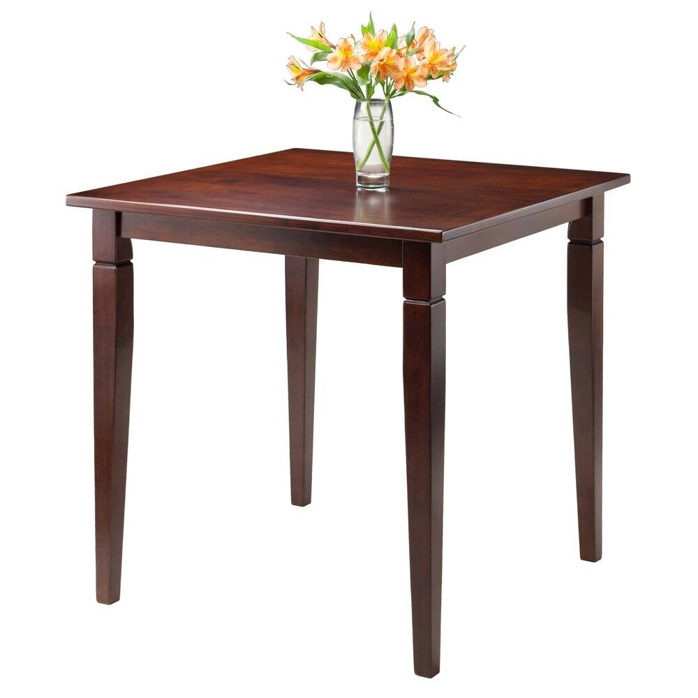 FurniFact - Square Dining Table - Walnut