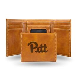 Rico Industries - Pittsburgh PITT Panthers Laser Engraved Brown Trifold Wallet - Multi
