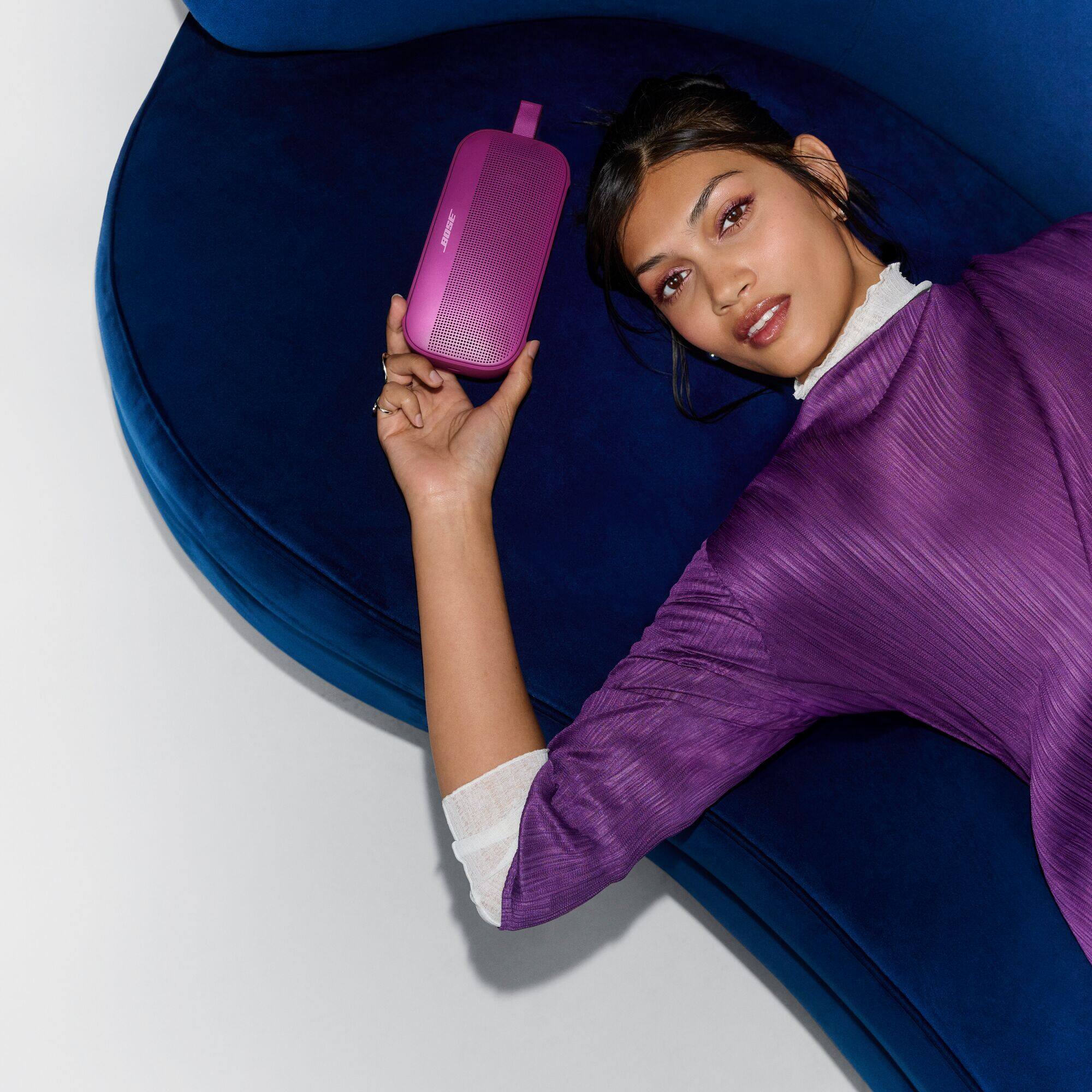 Alt View 2. Bose - SoundLink Flex (2nd Gen) Portable Bluetooth Speaker with Waterproof/Dustproof Design - Rosewood Mauve.