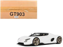 2024 Koenigsegg CC850 Crystal 1/18 Model Car by GT Spirit - White