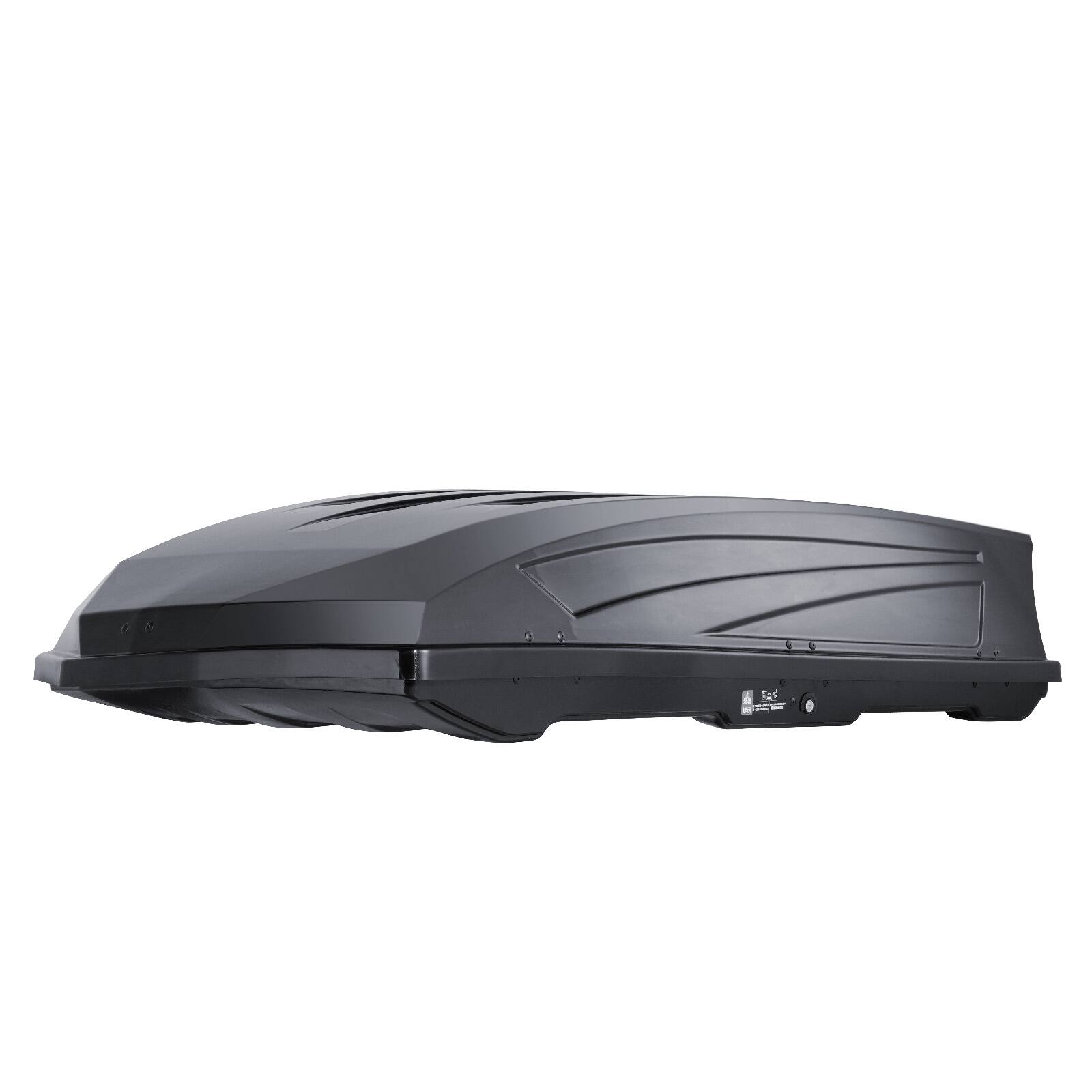 Alt View 5. VEVOR - Rooftop Cargo Carrier, 18 Cubic Feet Roof Cargo Box, ABS Hard Shell Roof Box, with Dual-Sided Opening - Black.