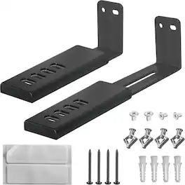 Schertz - Adjustable Soundbar Wall Mount, Fits Samsung, Vizio, LG & More - Black