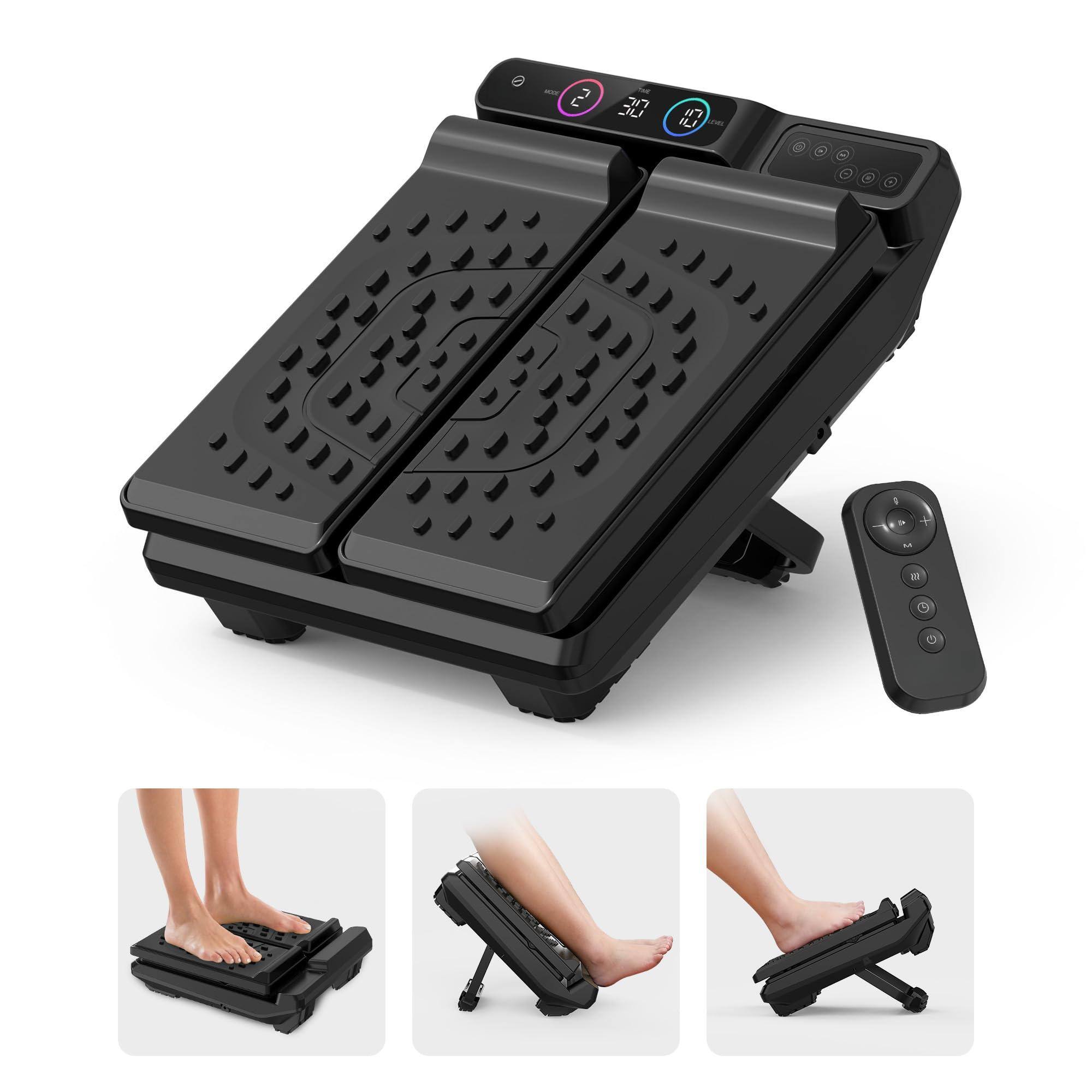 Front. Live At Space - 30-Speed Heated Foot & Calf Massager, 3 Angles, Remote, 2800 RPM Vibration for Neuropathy & Plantar Relief - 642146678776.