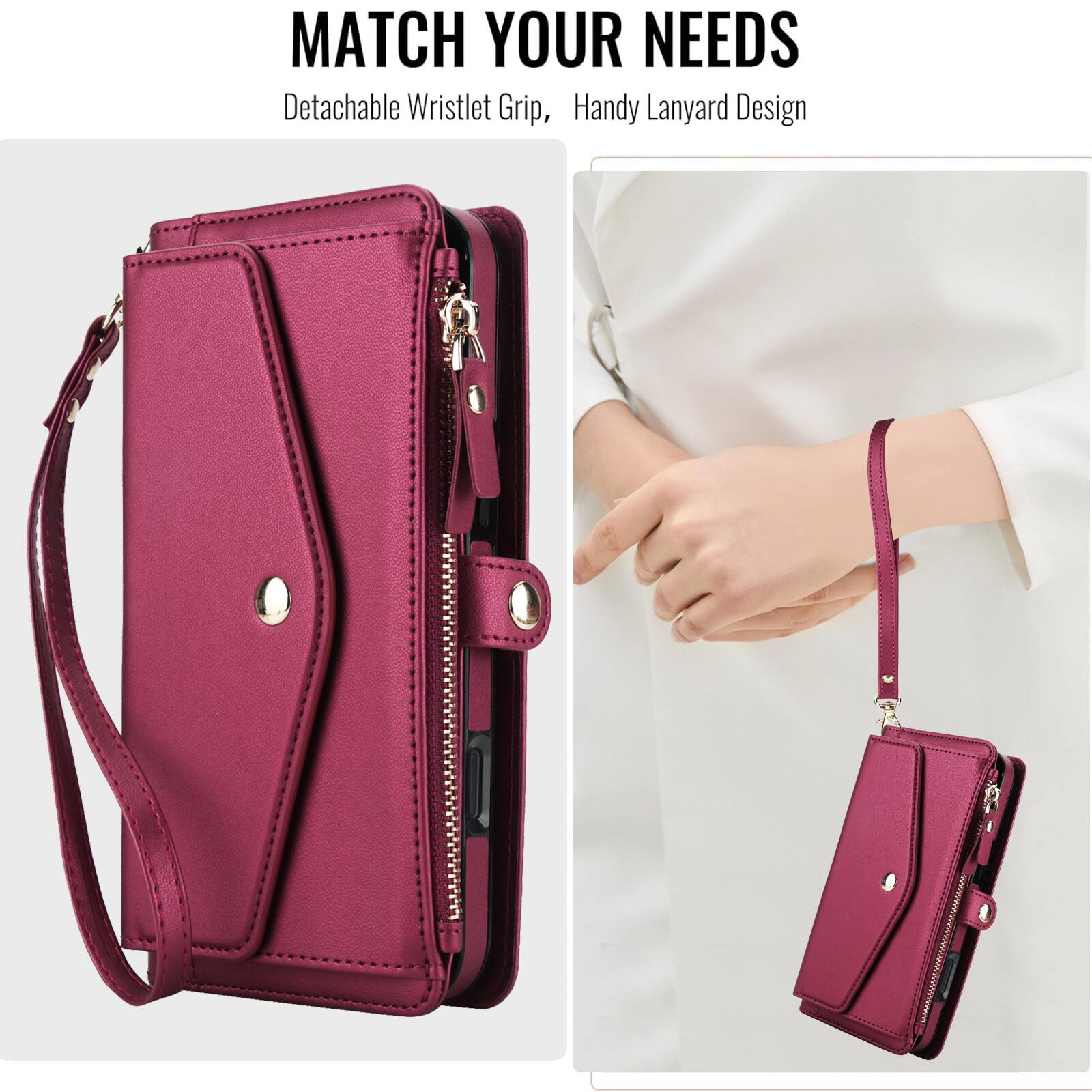MATCH YOUR NEEDS  
Detachable Wristlet Grip, Handy Lanyard Design