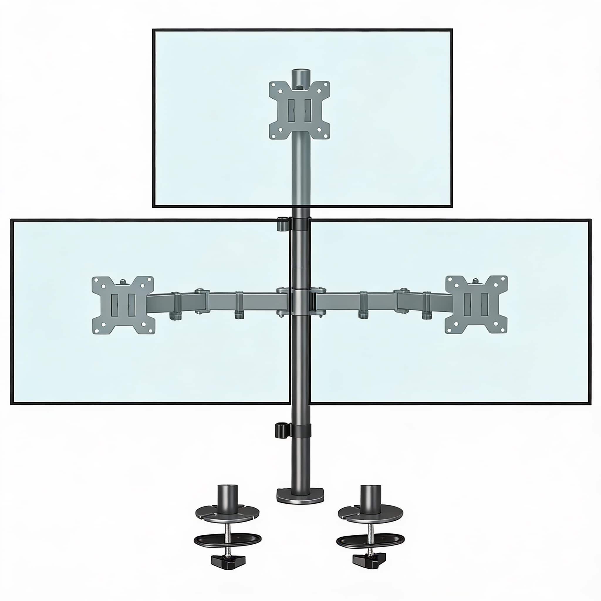 Frangdom - Monitor Stand Stack Clamp Grommet - Triple 17-32" 17.6lbs