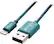 Front. Dynex™ - 3' USB-to-Lightning Charge-and-Sync Cable - Emerald.