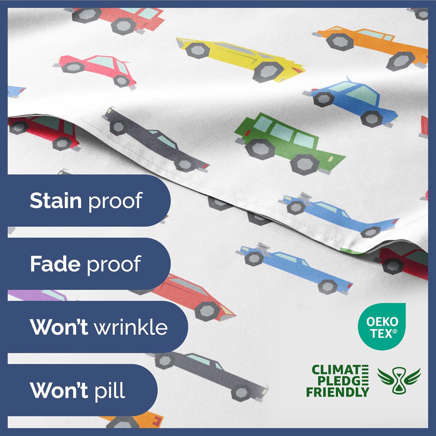 - Stain proof
- Fade proof
- Won't wrinkle
- Won't pill

TEX

CLIMATE PLEDGE FRIENDLY

OEKO TEX