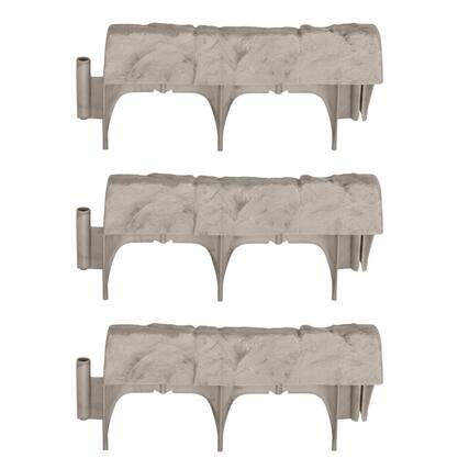 Front. Suncast - Suncast Landscape Border Decorative Natural Stone Edging, 12" Sections (30 Pack) - Gray.