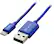 Front. Dynex™ - 3' USB-to-Lightning Charge-and-Sync Cable - Sapphire.