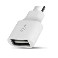 Front. Google - Google USB Type-C to USB Standard-A OTG Adapter (Type-C Male to Type-A Female) - White - White.