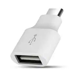Google - USB Type-C to USB Standard-A OTG Adapter (Type-C Male to Type-A Female) - White