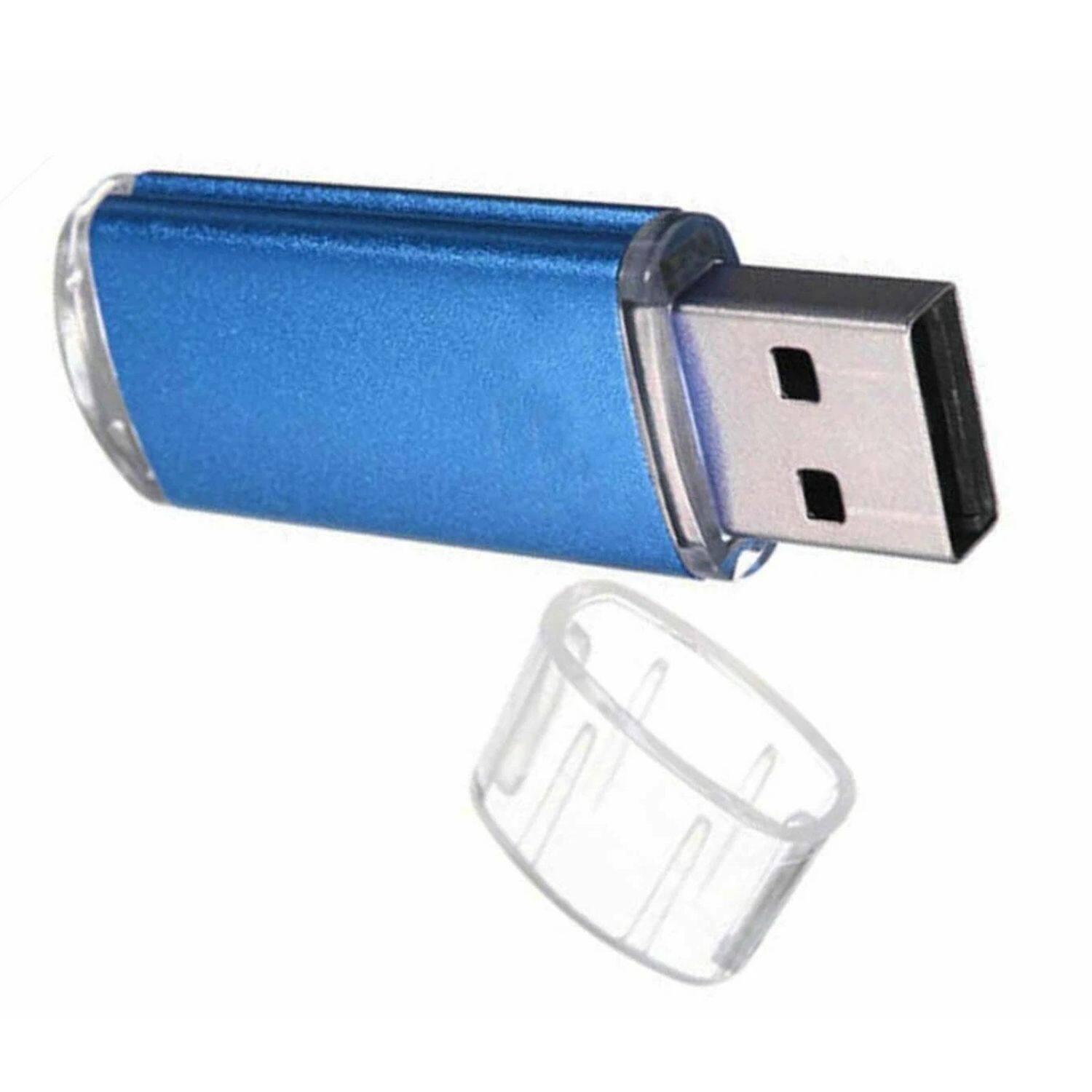 Stock Preferred - USB 2.0 Flash Memory Stick – Portable Thumb Drive U Disk for Laptop, PC & Mac - Blue