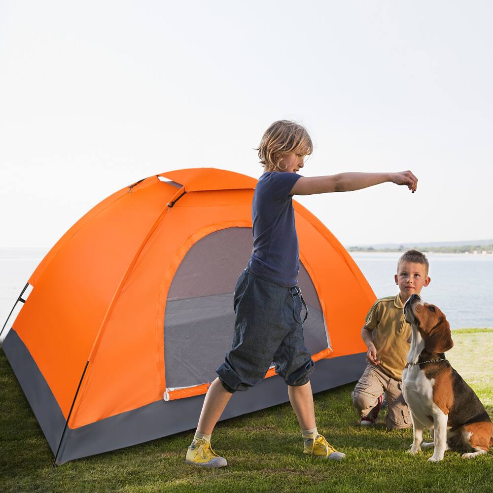 Alt View 5. Winado - Camping Tent, Portable Dome Tent for 1 Person Waterproof w/ Carrying Bag for Outdoor Hiking Climbing Camping Backpacking - Orange.