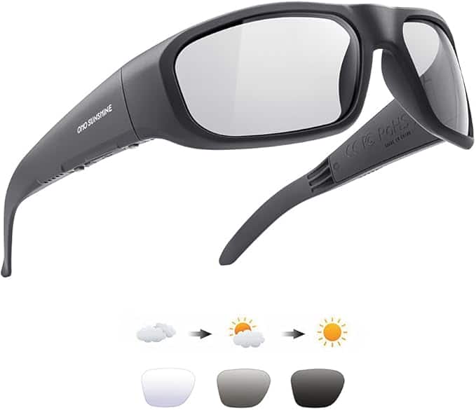 OhO sunshine Smart Glasses, Gray Photochromic Lens with UV