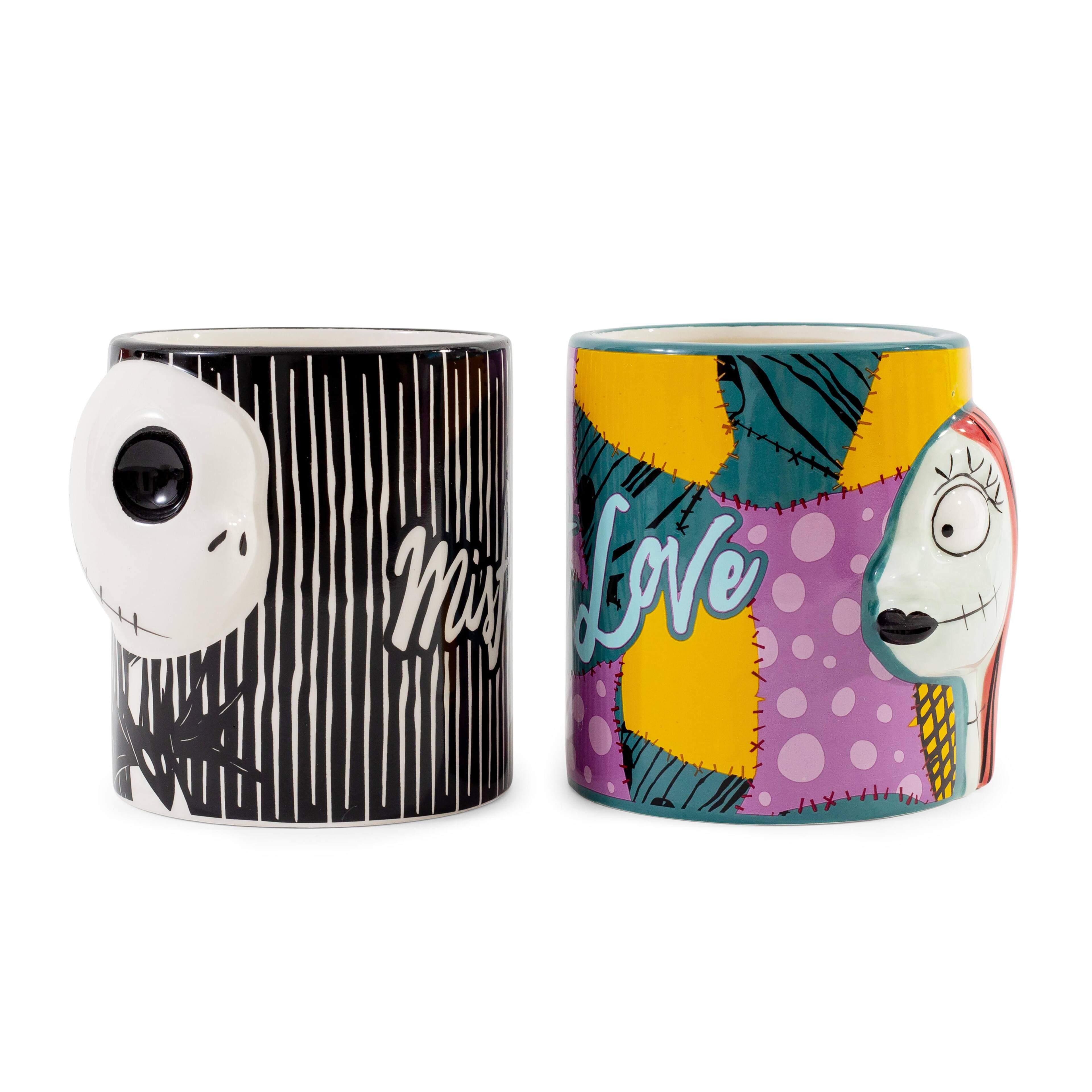 Alt View 10. Disney - Disney Nightmare Before Christmas Jack & Sally Sculpted Ceramic Mugs | Set of 2 - Yellow.