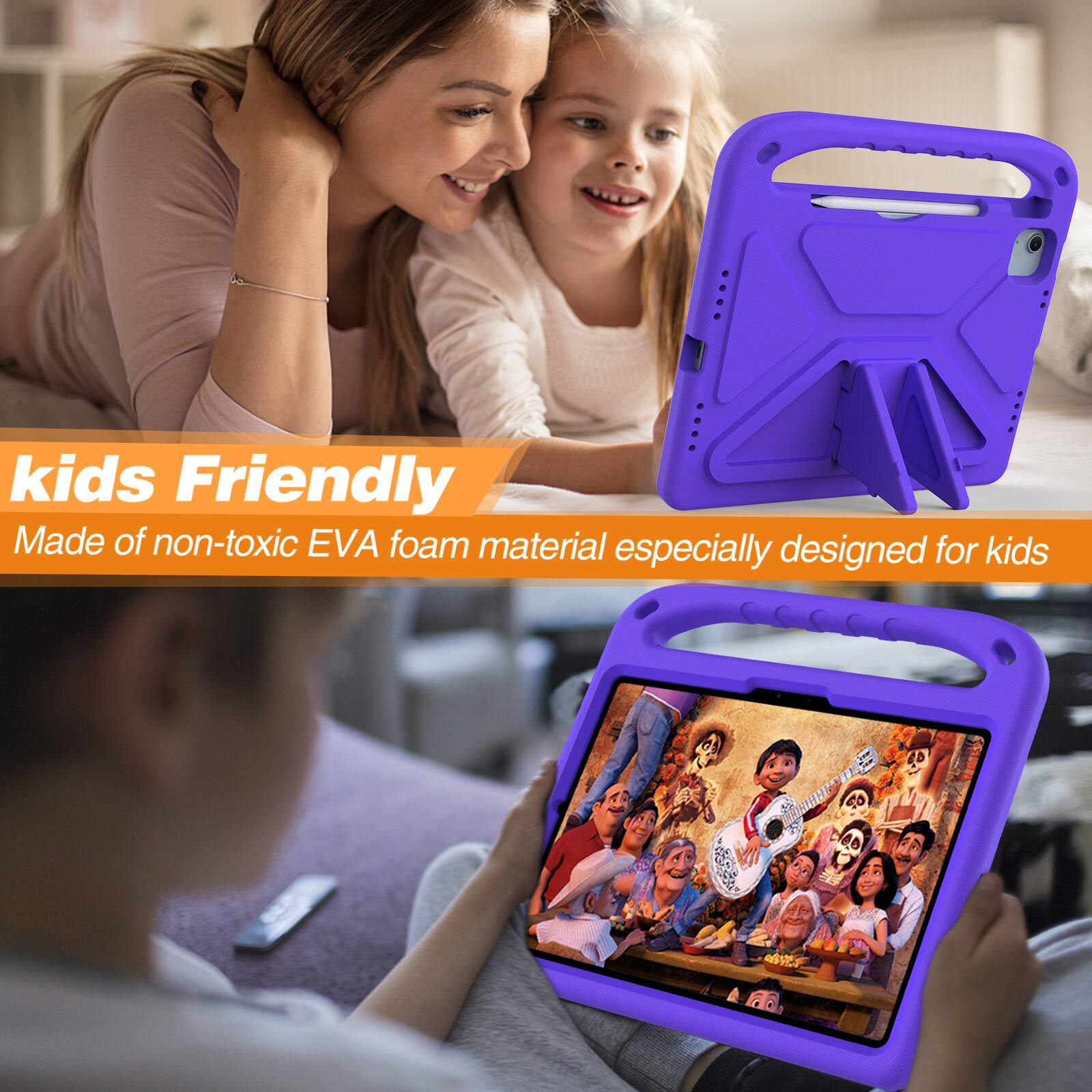 kids Friendly  
Made of non-toxic EVA foam material especially designed for kids