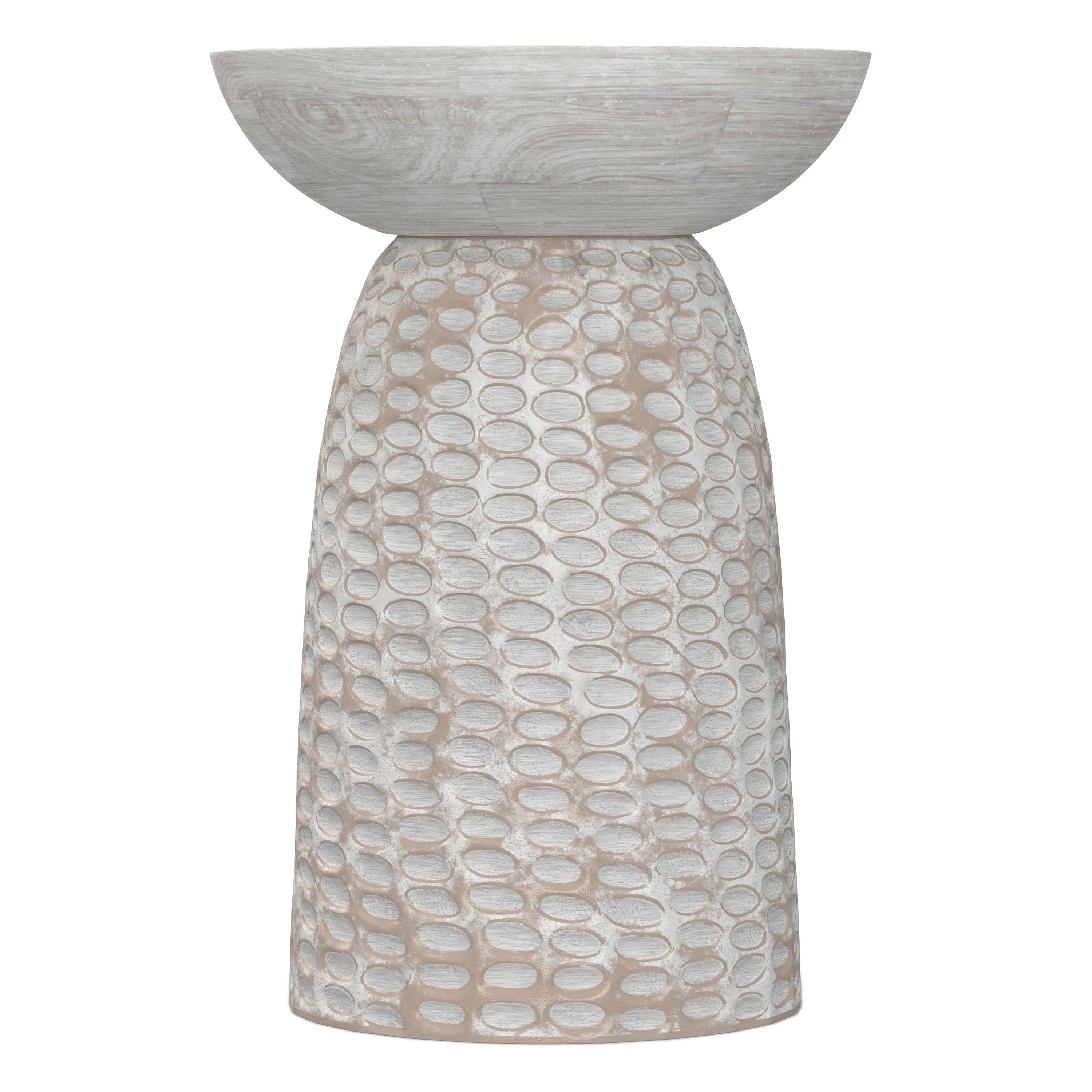 Left. Simpli Home - Boyd 16 inch Accent Table - White Wash.